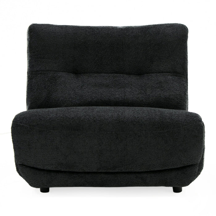 Basil - Modern Black Fabric Small Electric Recliner Chair