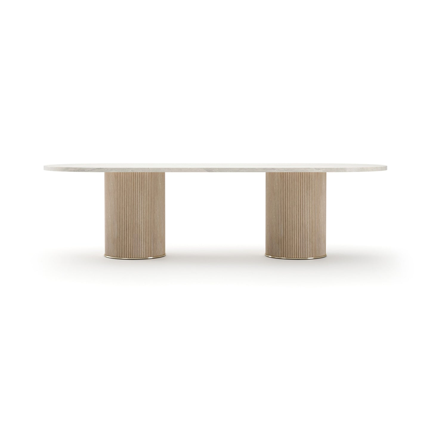 Rhythm  Oval Stone Top Dining Tbl