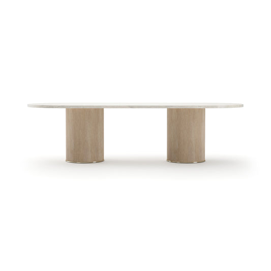 Rhythm  Oval Stone Top Dining Tbl