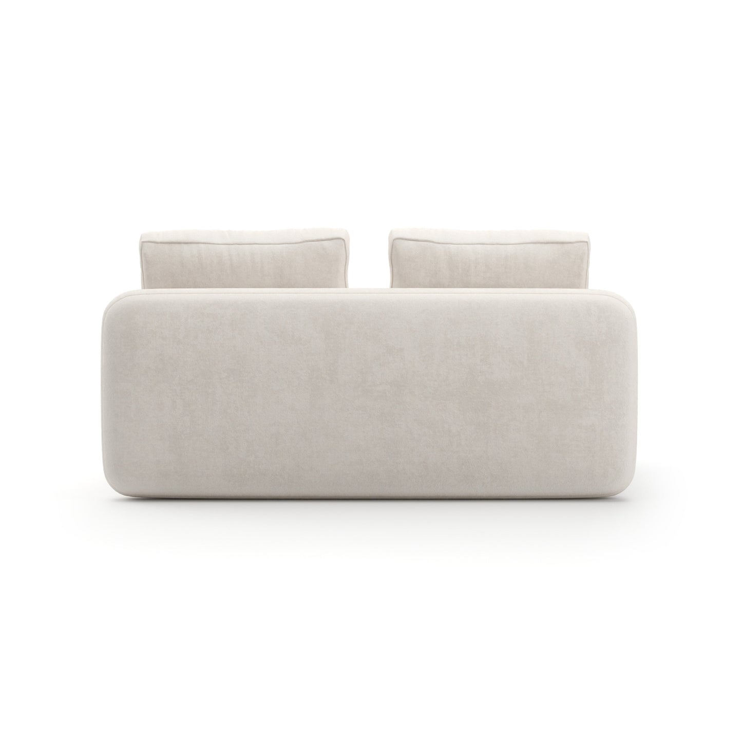 Overlap Armless Loveseat Ecru