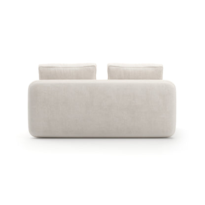 Overlap Armless Loveseat Ecru