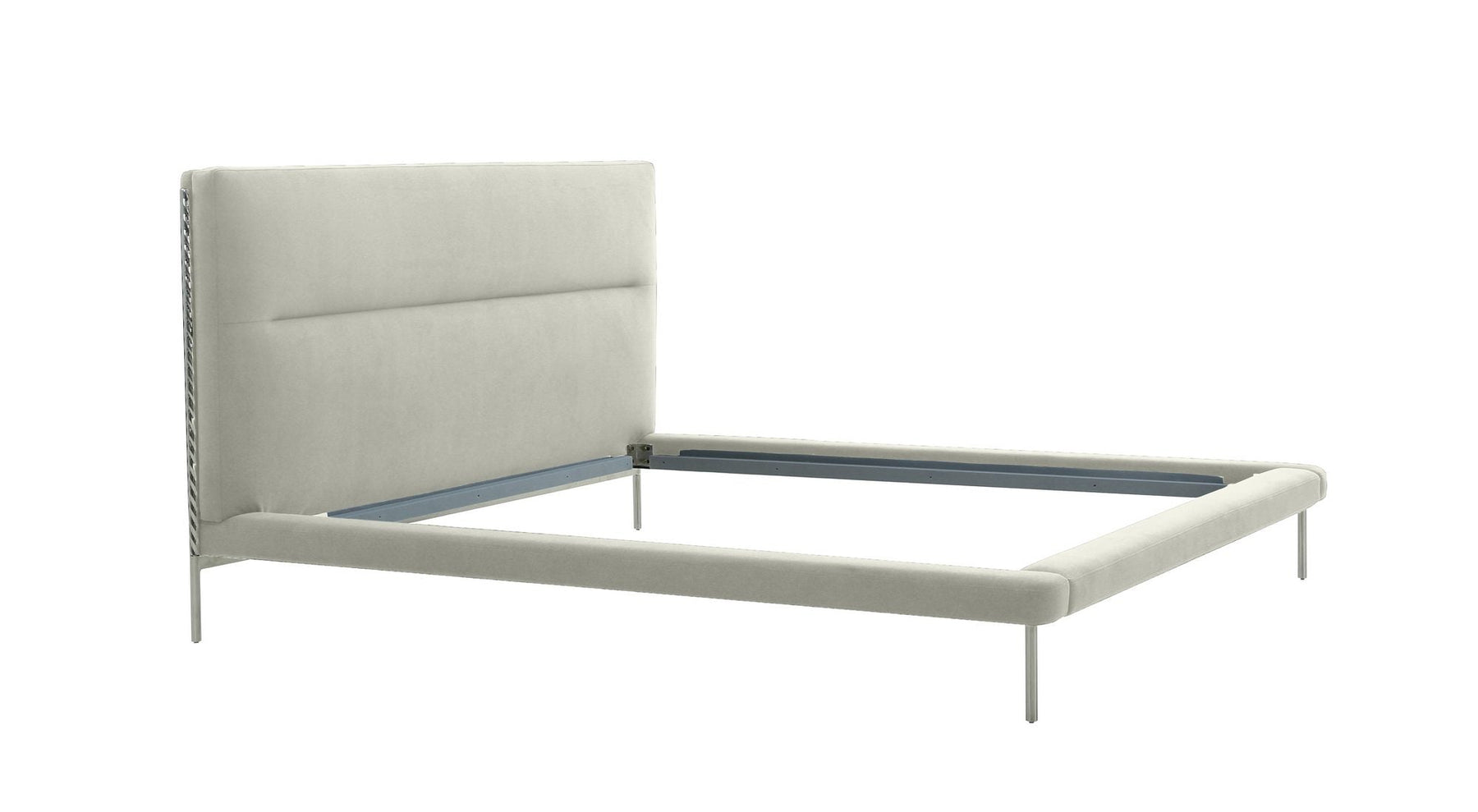 Bergeron - Contemporary Cream Woven Fabric Bed