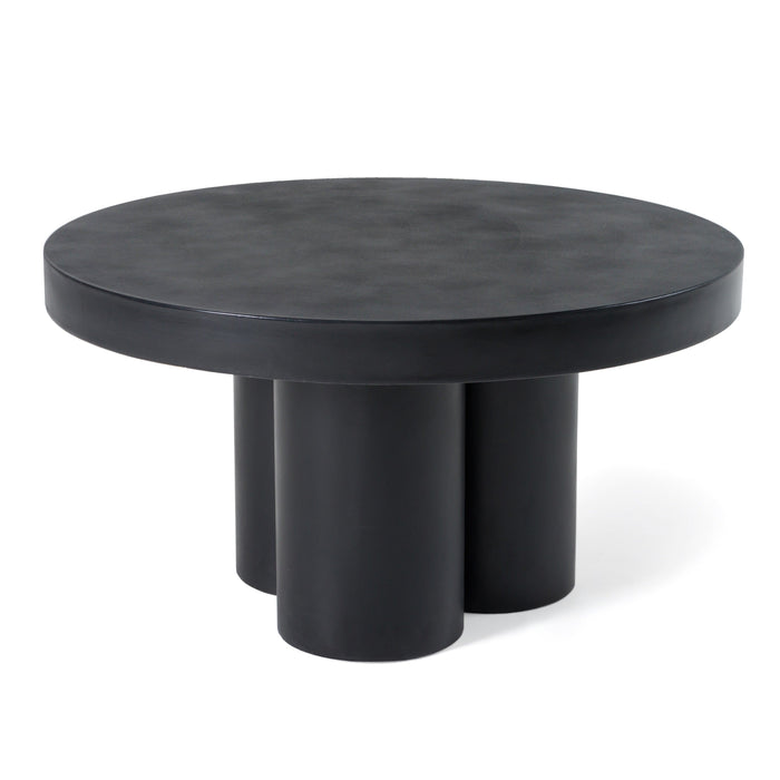 Bruni - Modern Black Concrete Coffee Table