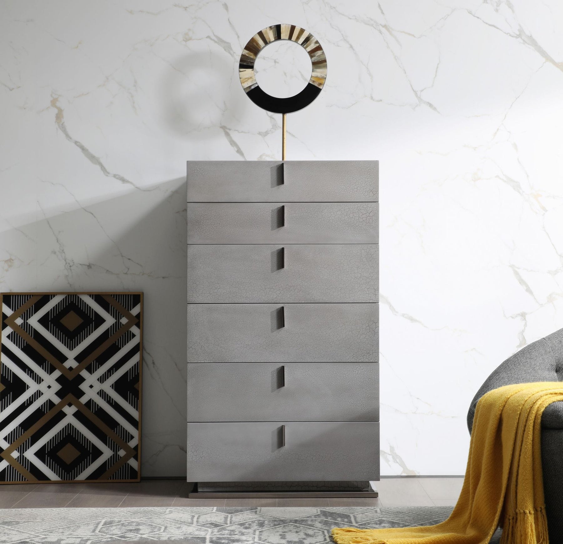 Buckley - Modern Grey Crackle Chest