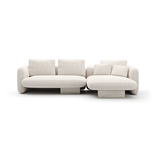 Overlap Right Chaise Sec Small Ecru