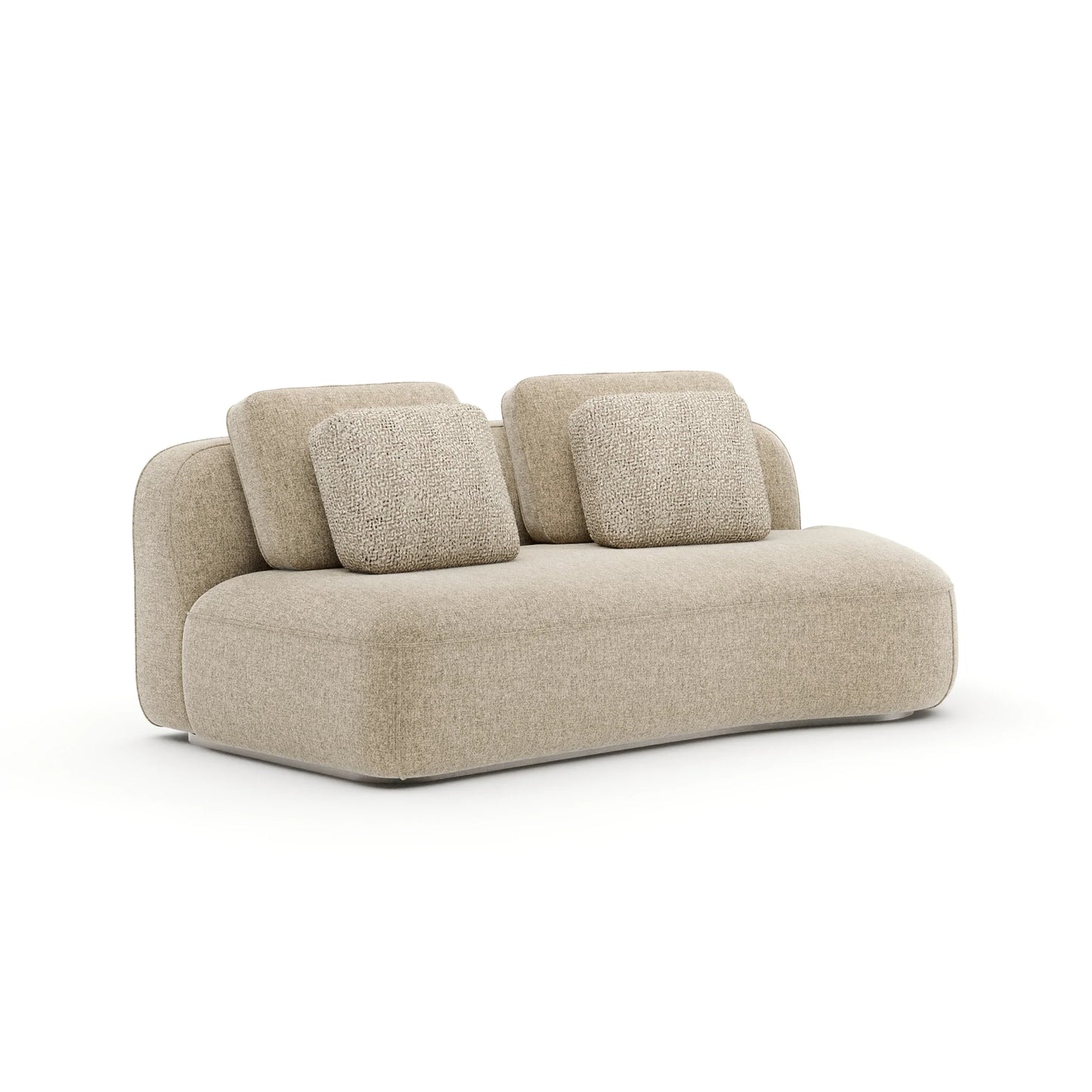 Sasso LAF Armless Loveseat - Oatmeal