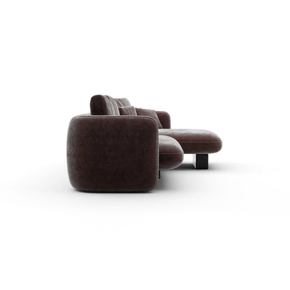 Overlap Right Chaise Sec Small Dk Taupe
