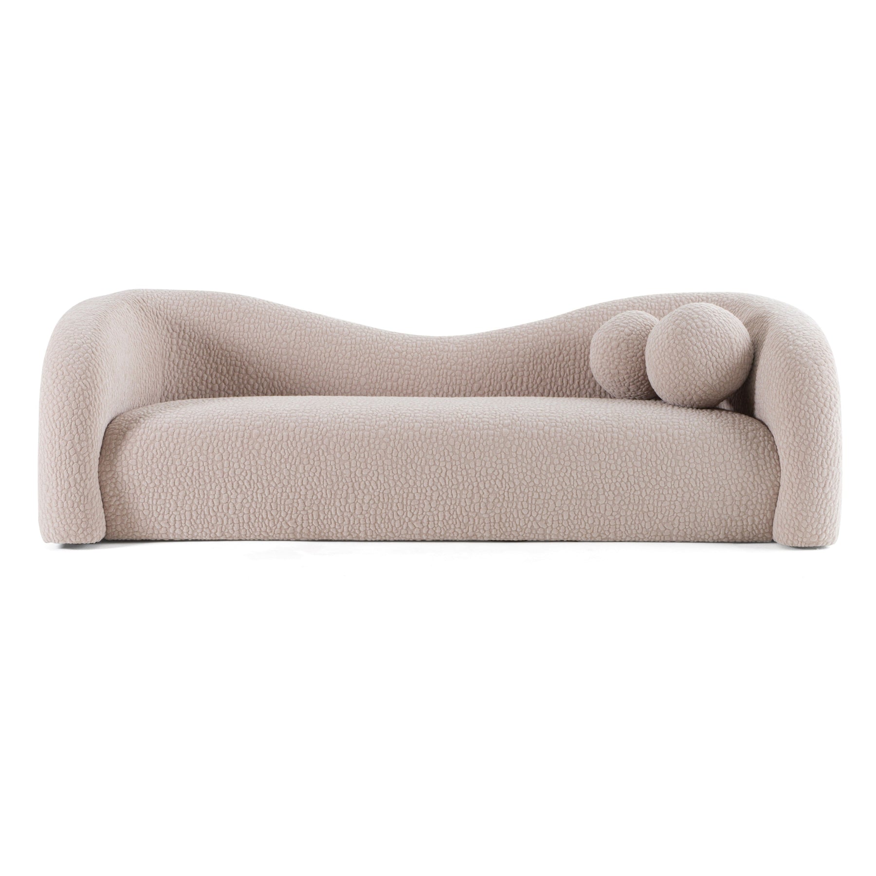 Calico - Contemporary Beige Pebble Fabric 4-Seat Sofa