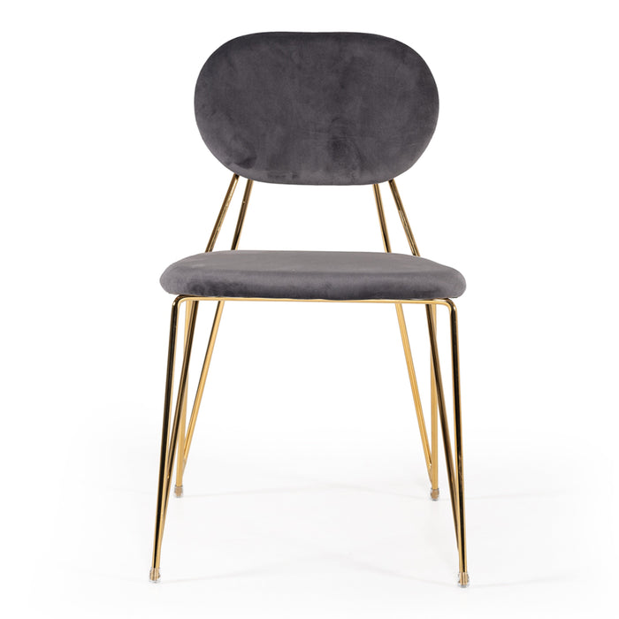 Carol Modern Grey Fabric Dining Chair (Set of 2)
