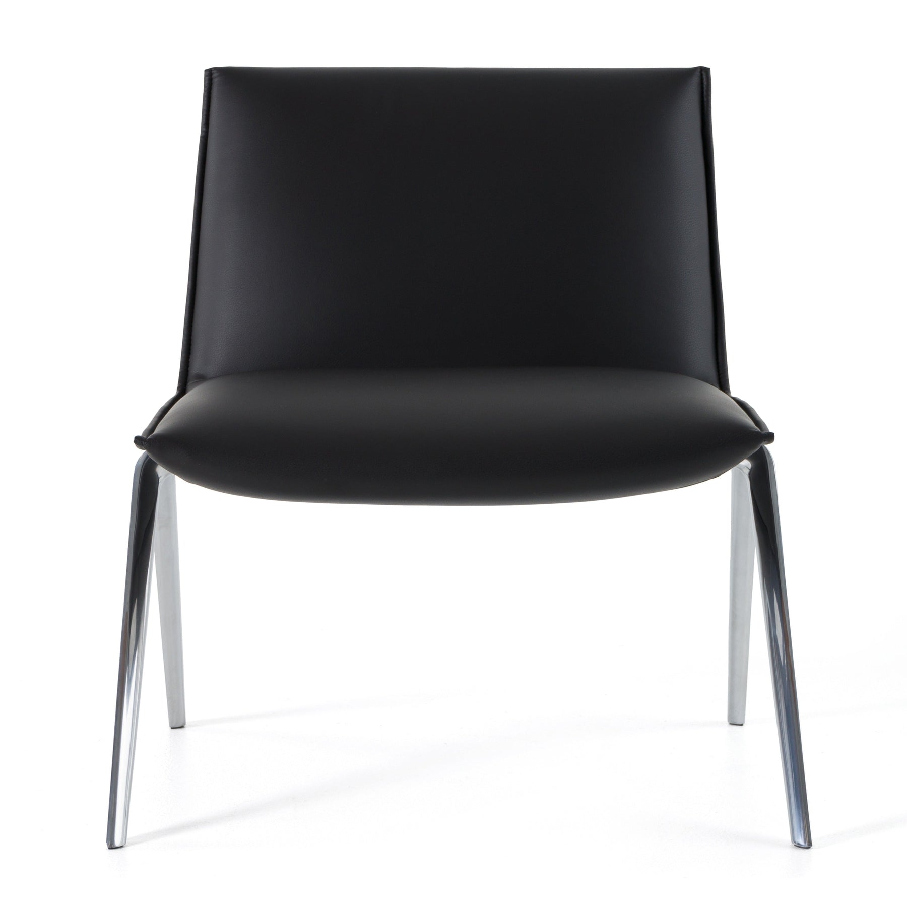 Cedric - Modern Black Vegan Leather Accent Chair