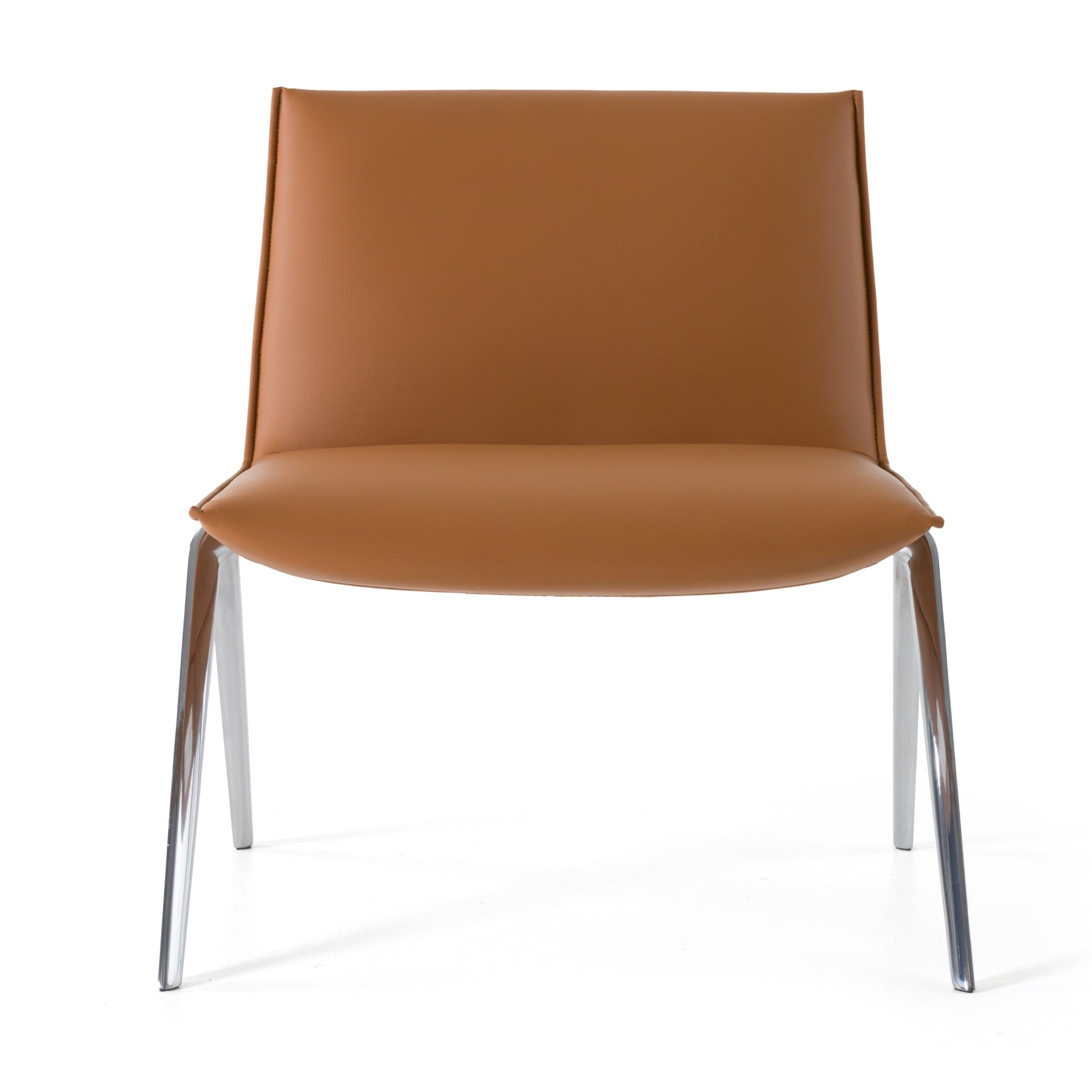 Cedric - Modern Camel Vegan Leather Accent Chair