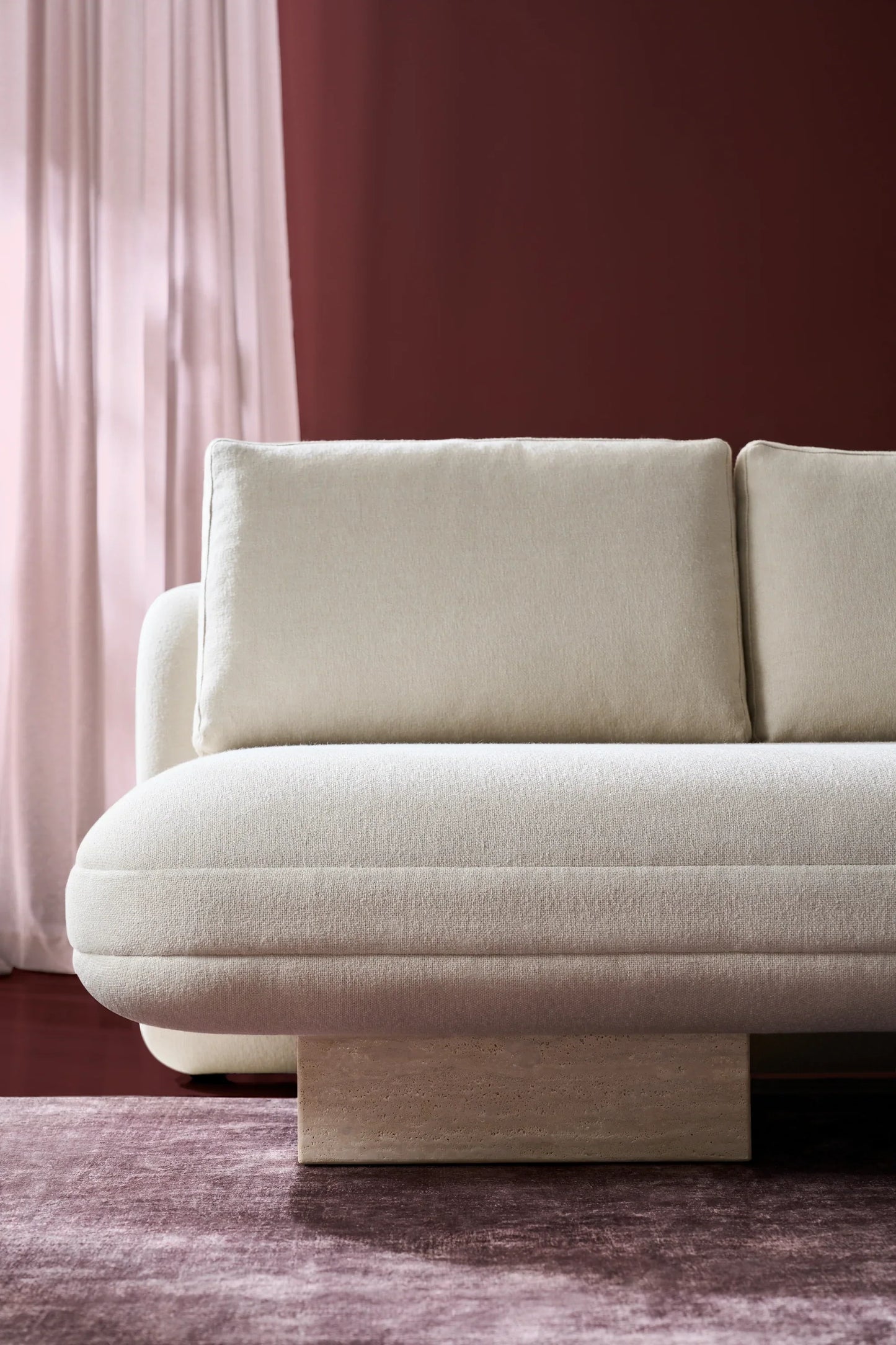 Overlap Raf Loveseat Ecru