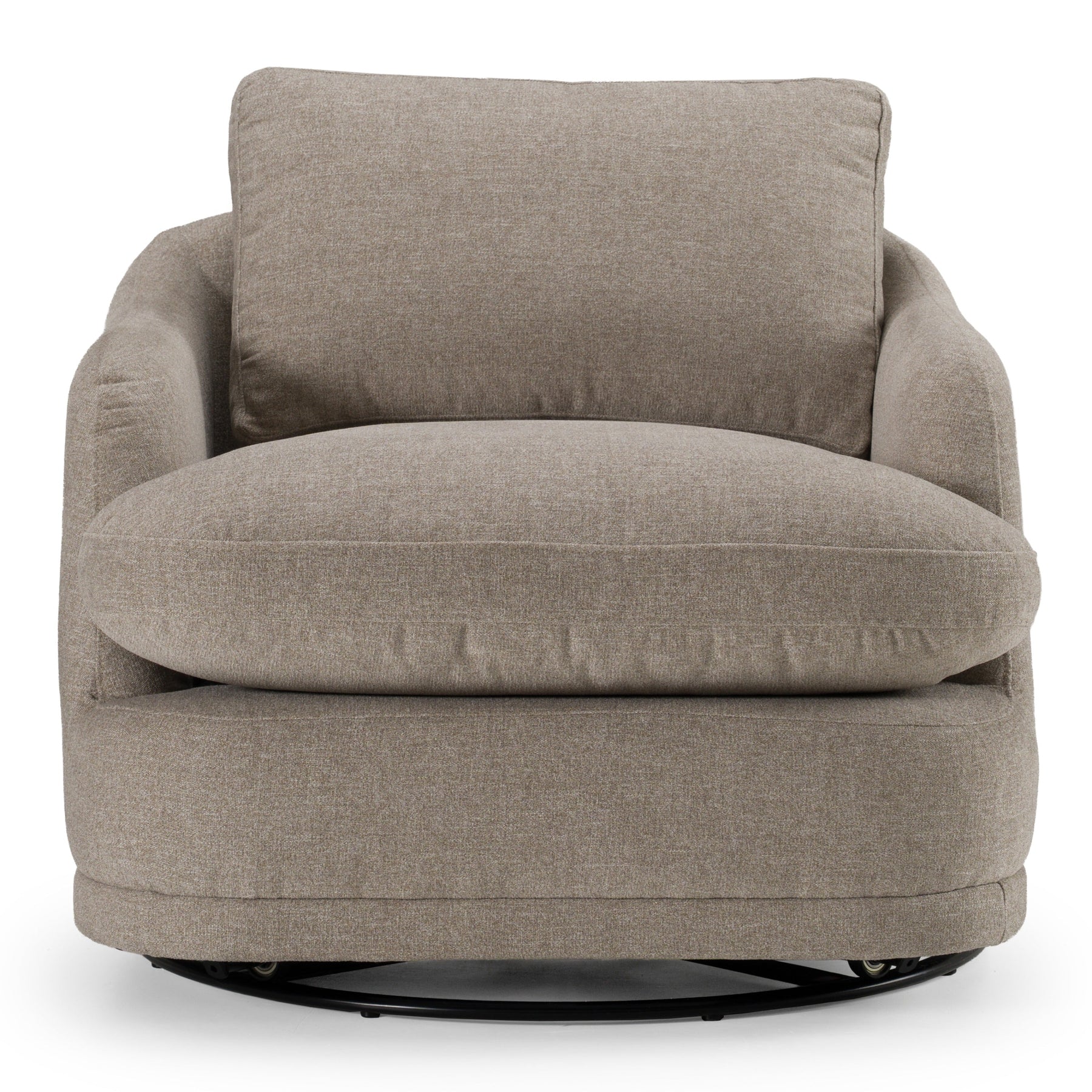 Chantry - Modern Grey Sand Fabric Swivel Accent Chair