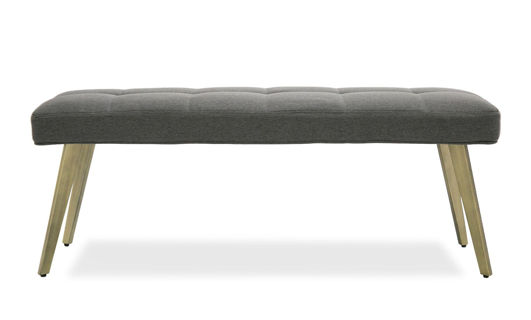 Cici - Contemporary Grey & Antique Brass Bench