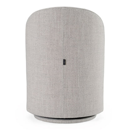Correa - Modern Light Grey Fabric Swivel Dining Chair
