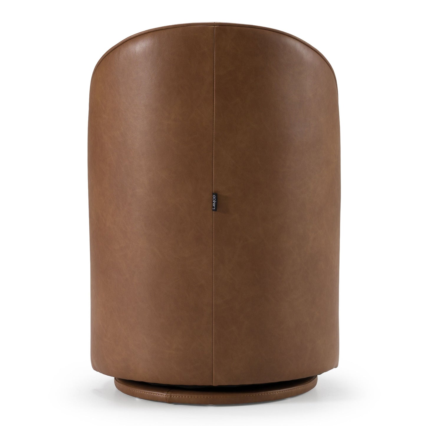Correa - Modern Brown Vegan Leather Swivel Dining Chair