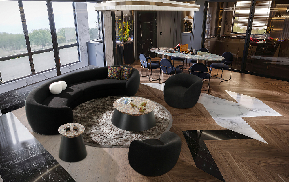 Molina Modern Black Accent Chair