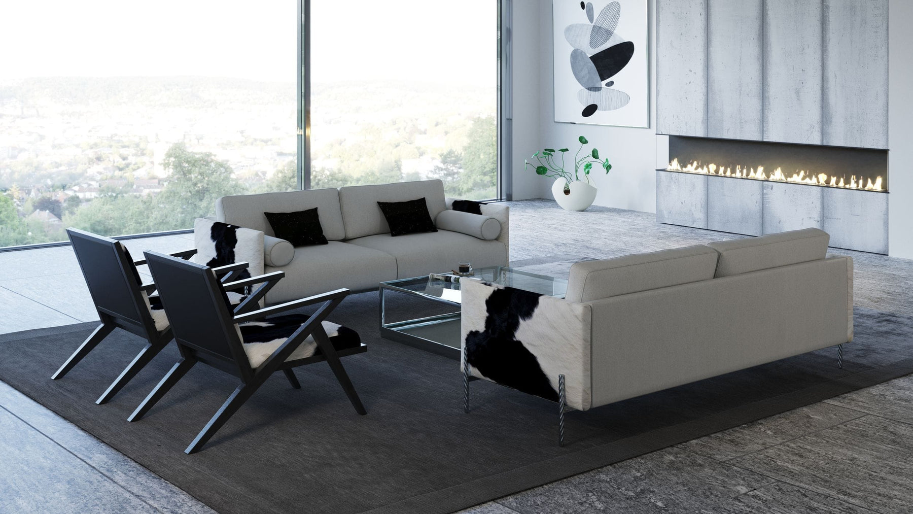 Pueblo - Modern Cow-hide Sofa