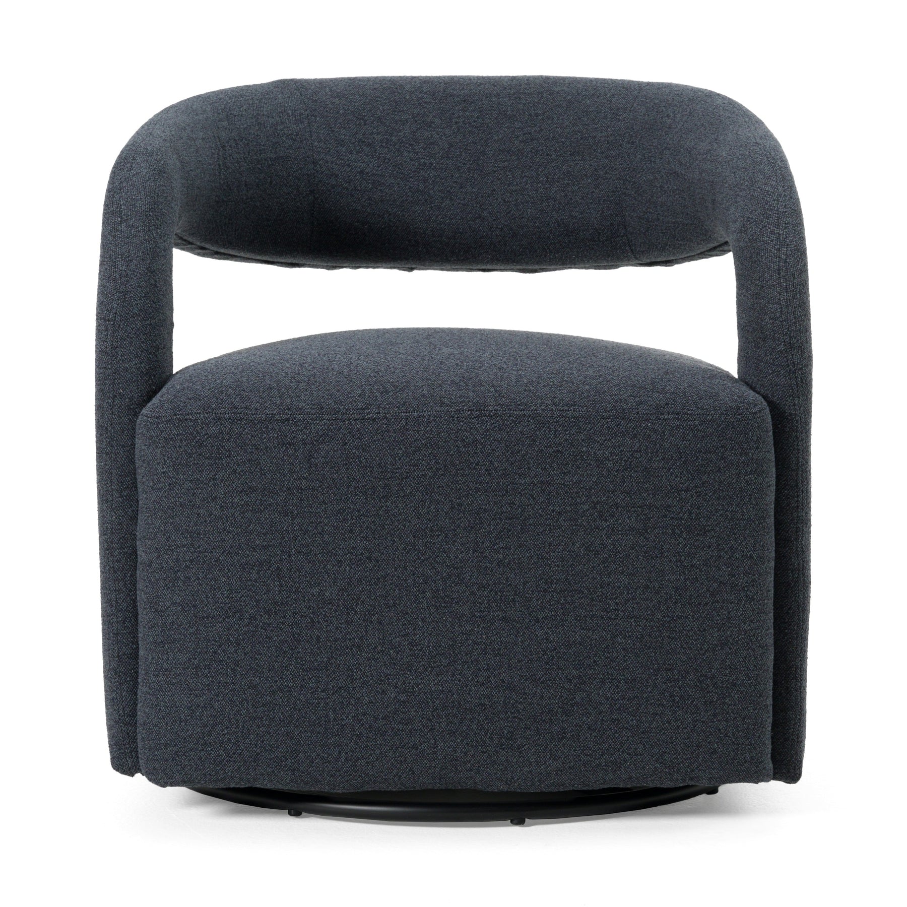 Dowsett - Modern Charcoal Fabric Swivel Accent Chair