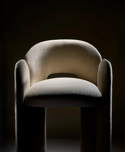 Overlap Bar Stool Ivory