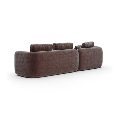 Overlap Left Chaise Sec Small Dk Taupe