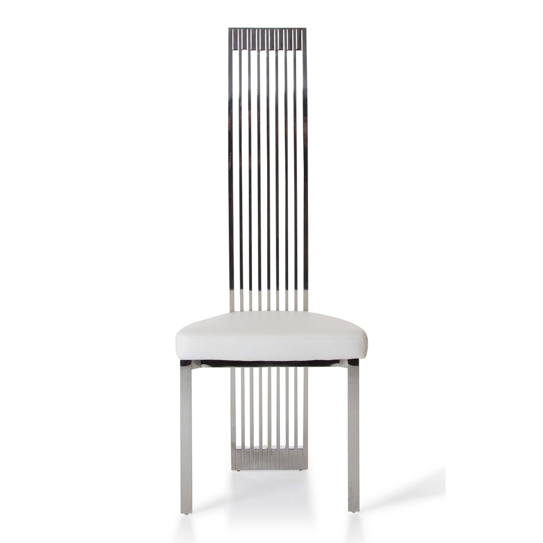 Elise Modern White Leatherette Dining Chair