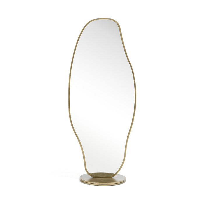 Esteem - Modern Antique Brass Freestanding Mirror