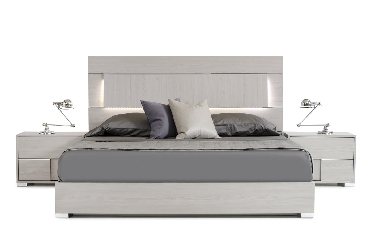 Ethan Italian Modern Grey Bed