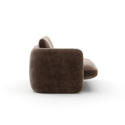 Overlap Laf Loveseat Dark Taupe