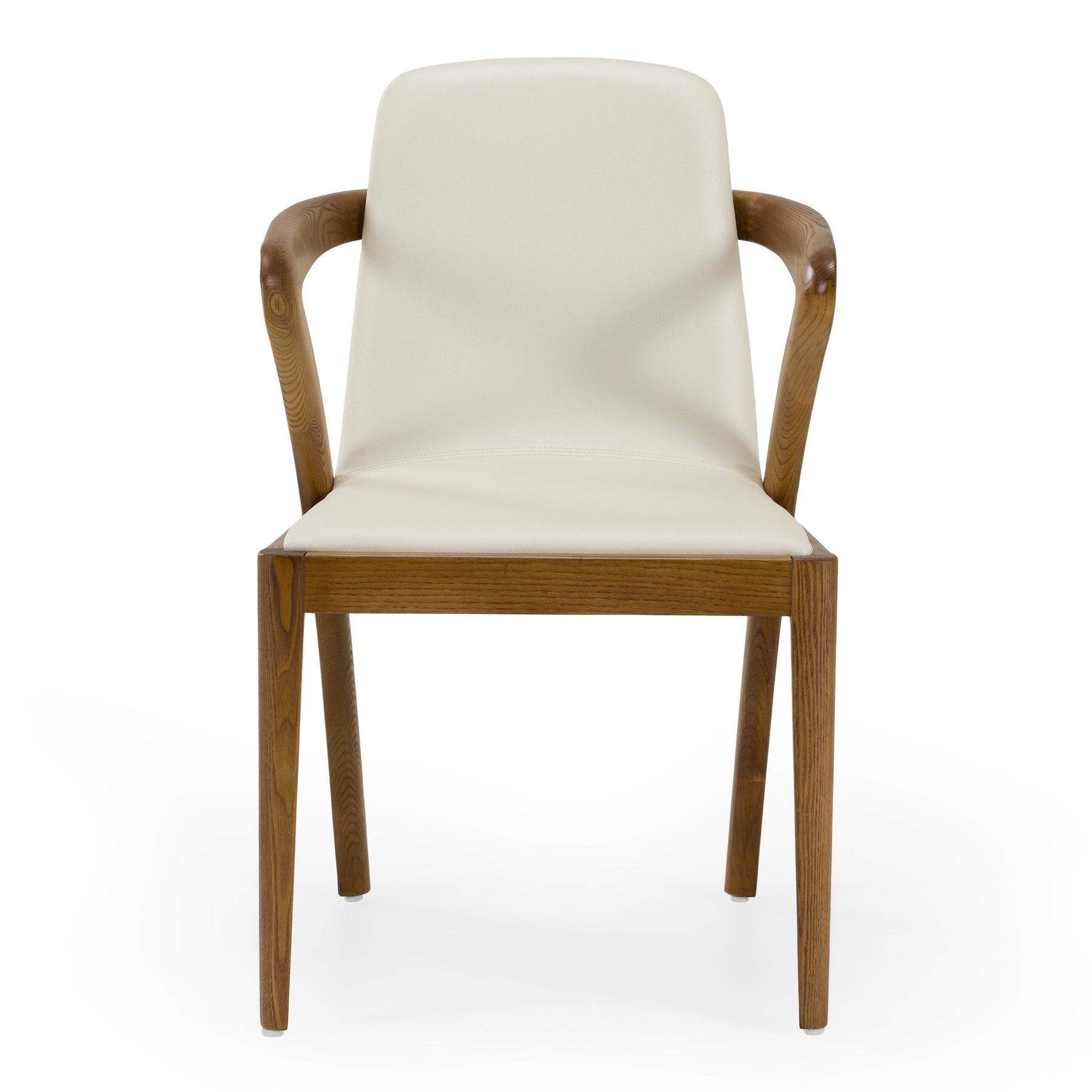Falcon Mid-Century Walnut and Cream Dining Chair