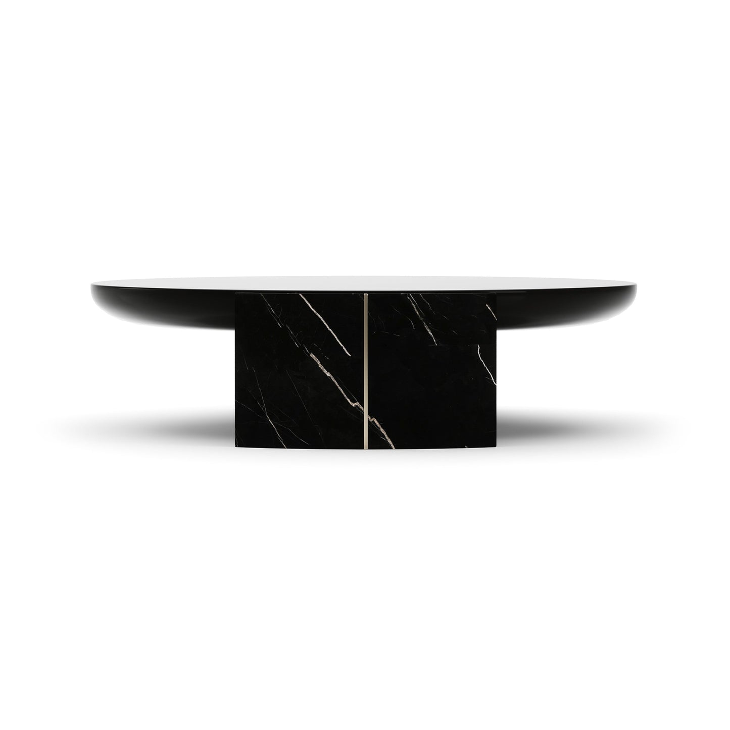 Overlap Round Cocktail Table Dark