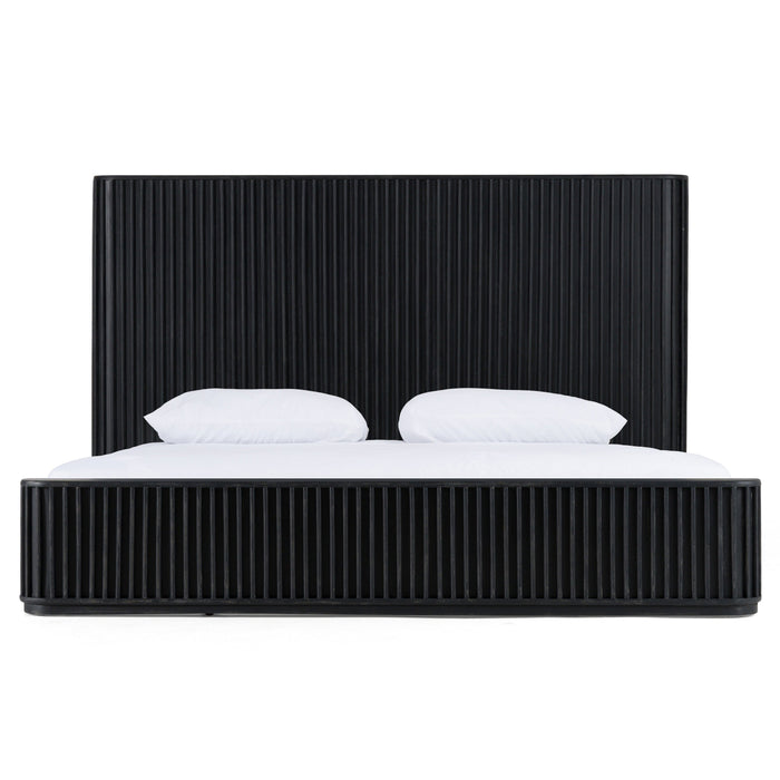 Fields - Modern Black Acacia Bed