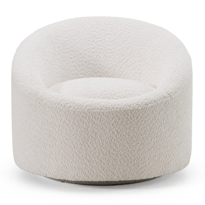 Frontier - Glam Off-White Fabric Accent Chair