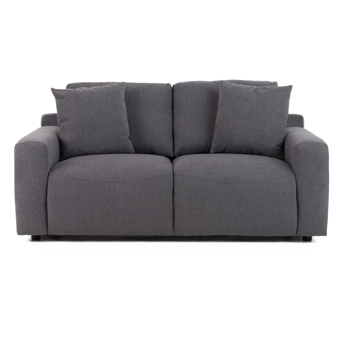 Gloria - Modern Grey Fabric Loveseat