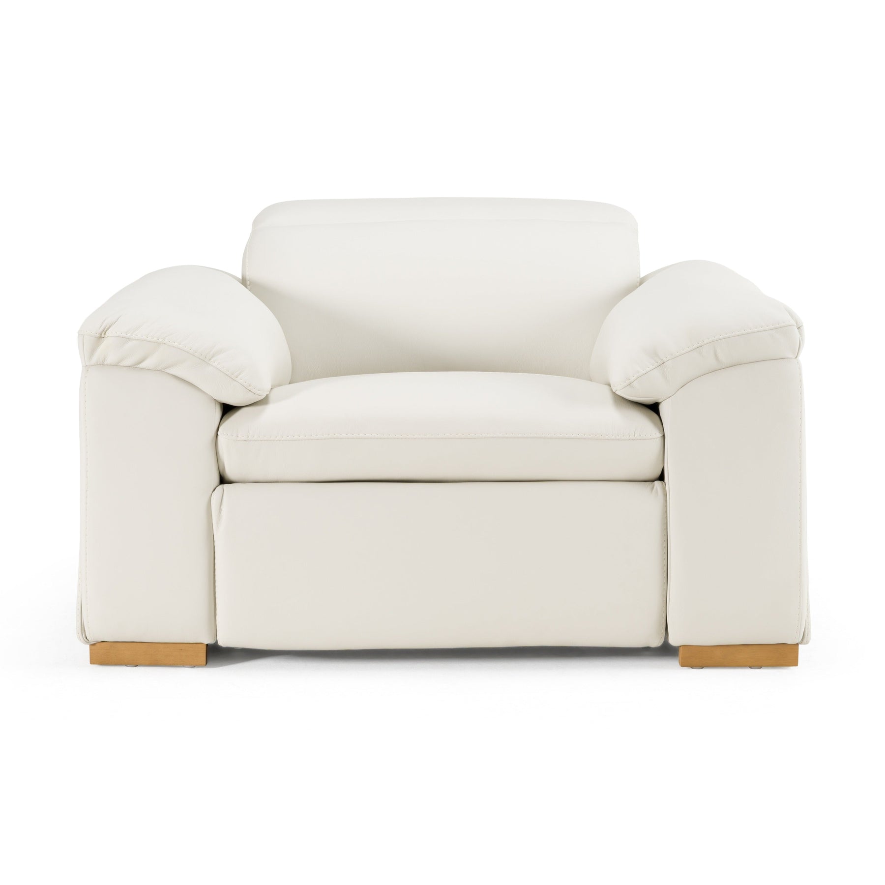 Gregory - Modern Off-White Leather Recliner Chair