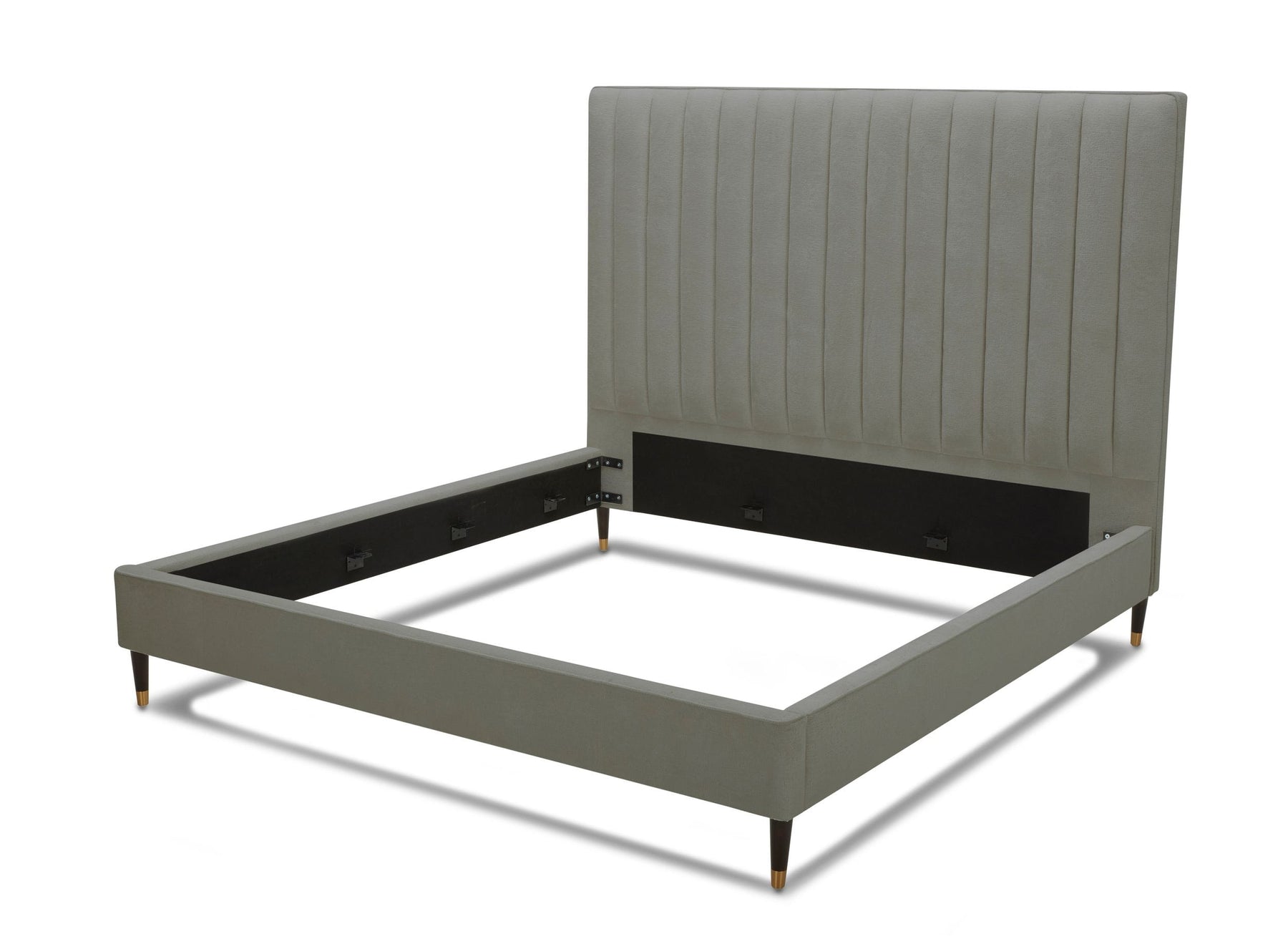 Hemlock - Modern Grey Velvet Bed