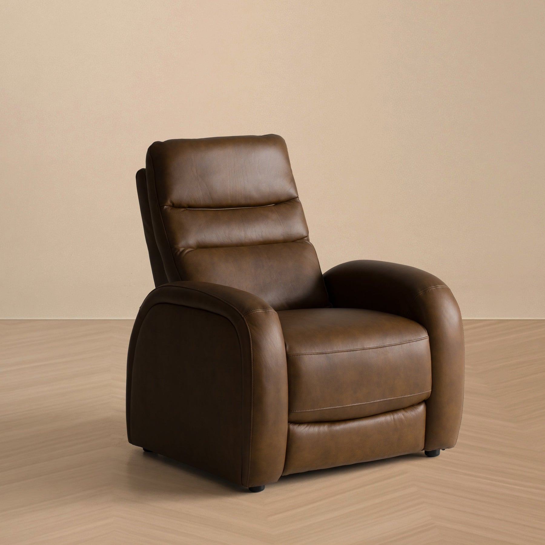 Huslia - Modern Brown Leather Zero Gravity Recliner Chair