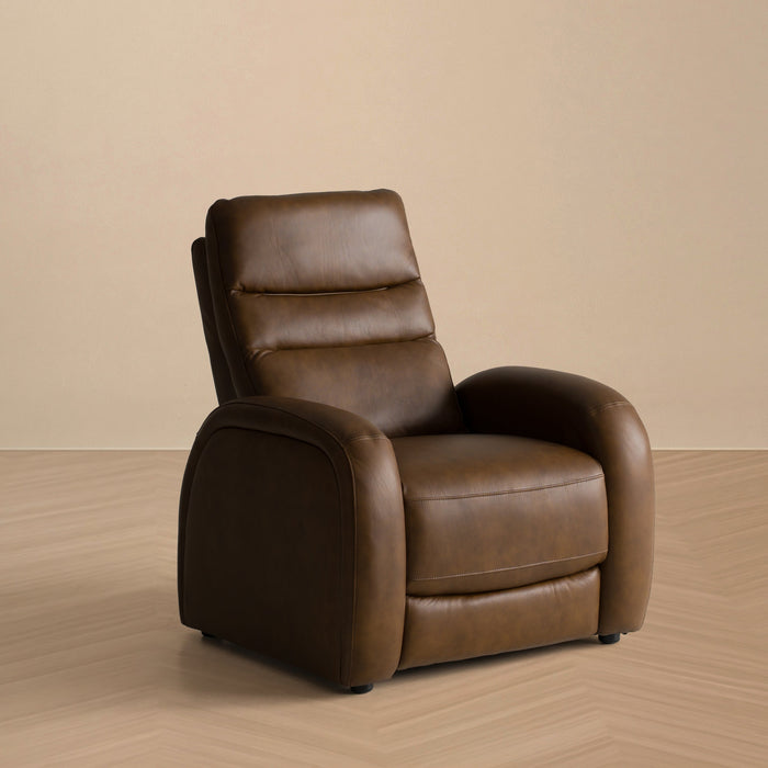 Huslia - Modern Brown Leather Zero Gravity Recliner Chair