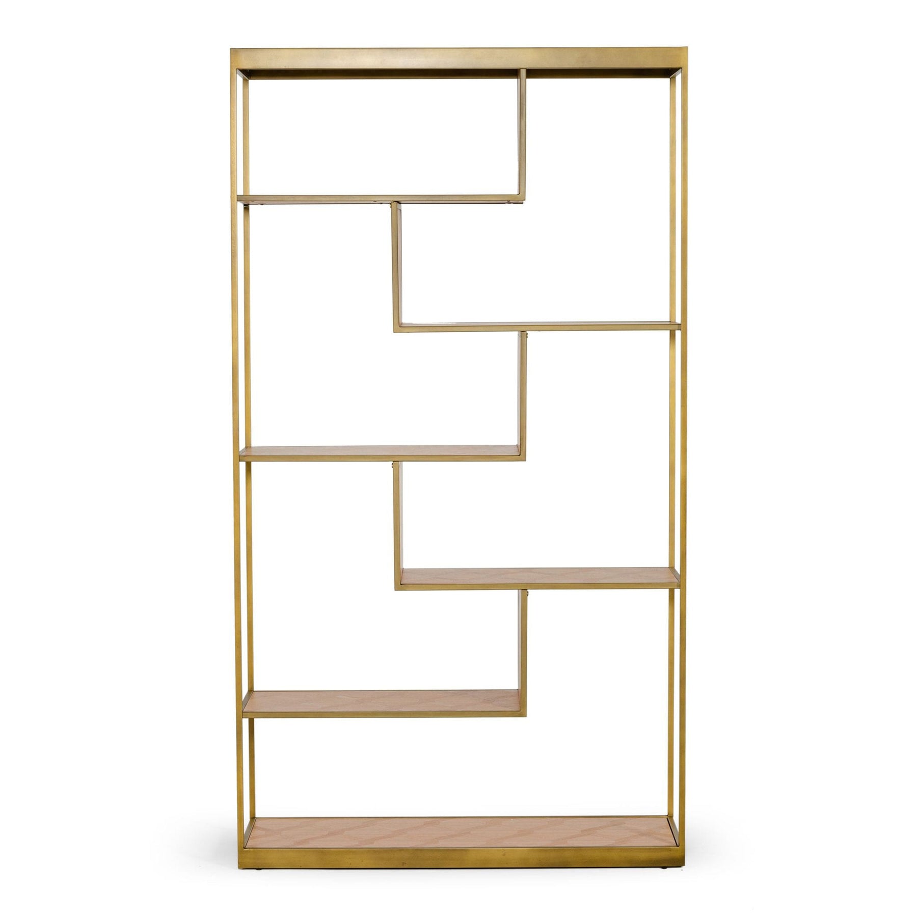 Jessica - Modern Oak & Brass Bookshelf