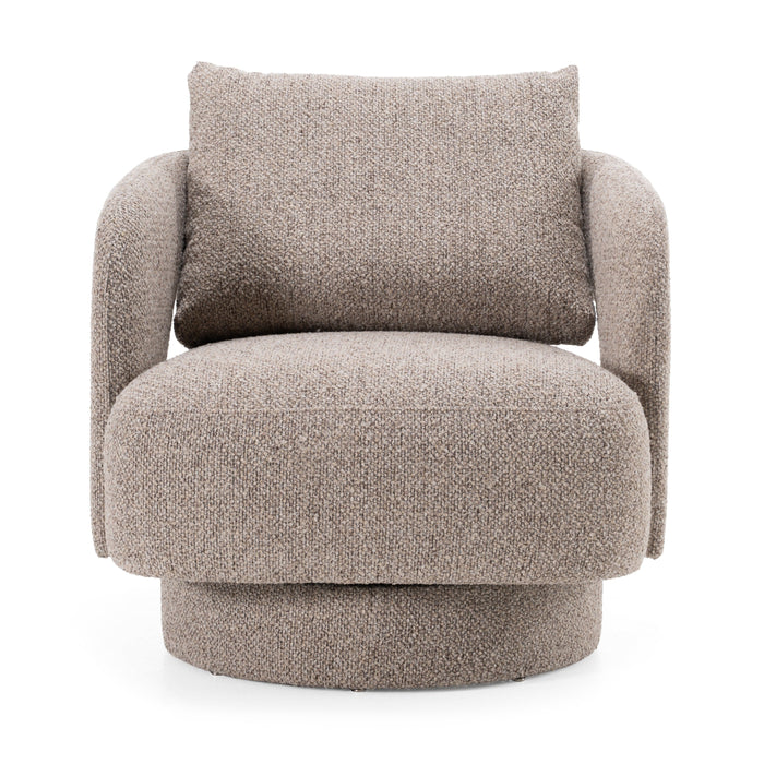 Johnny - Modern Brown Fabric Accent Chair