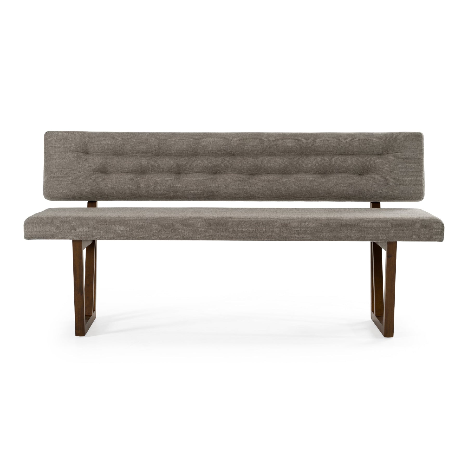 Jordan Modern Grey & Walnut Dining Bench