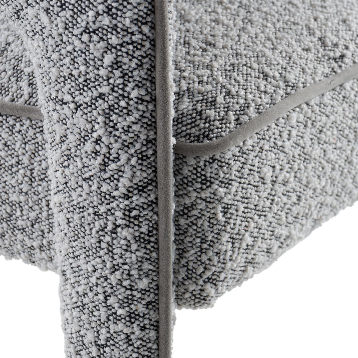Kasem - Modern Grey Fabric + Gold Dining Chair