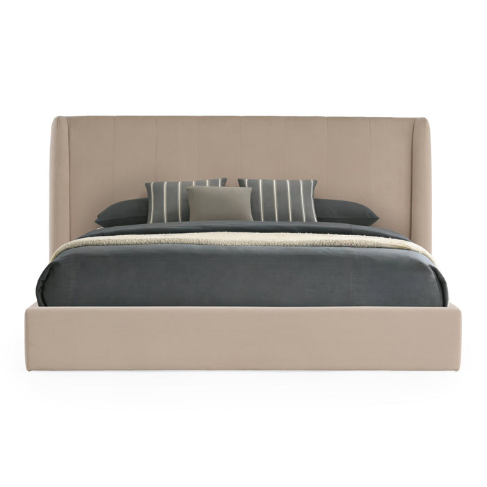 Kiro - Modern Tan Fabric Bed