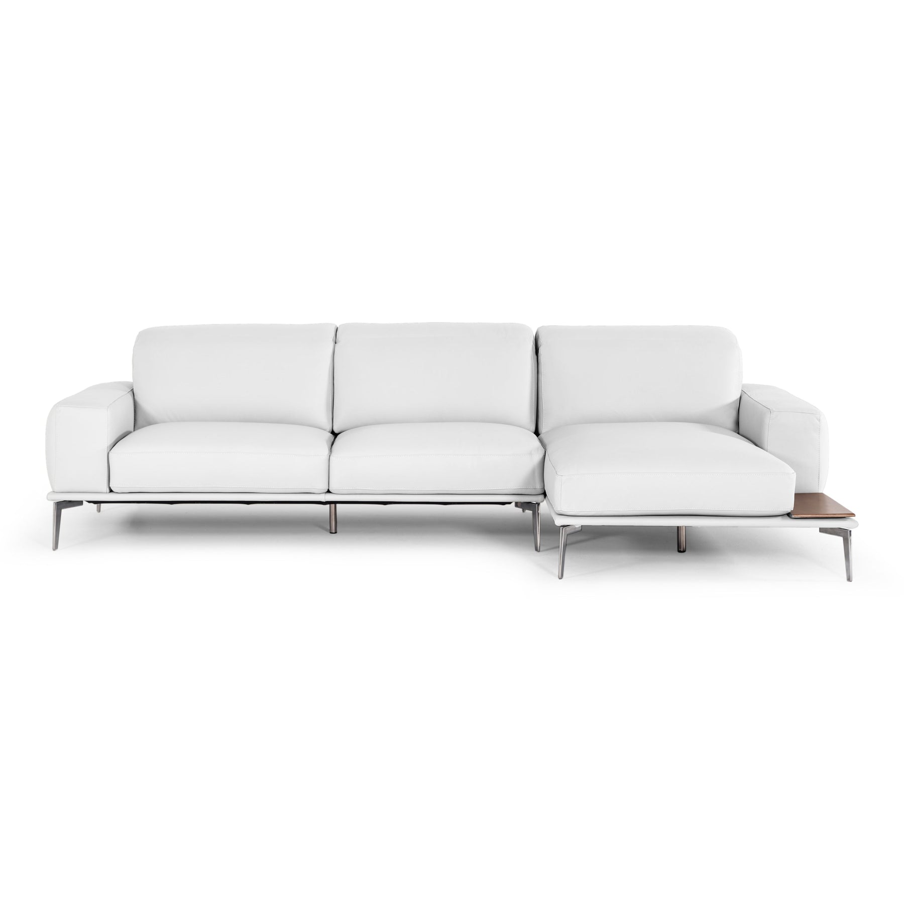 Villeneuve - Modern White Italian Leather Sectional Sofa