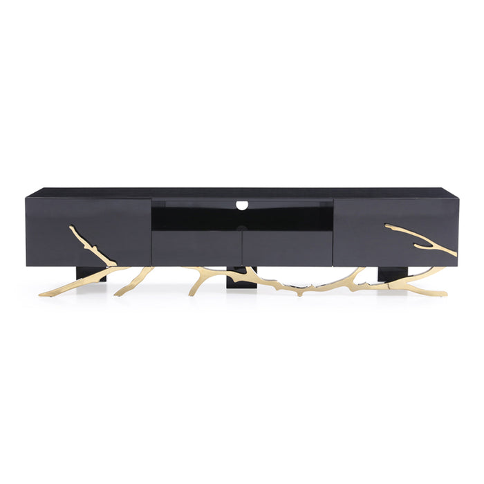 Legend Modern Black & Gold 79" TV Stand