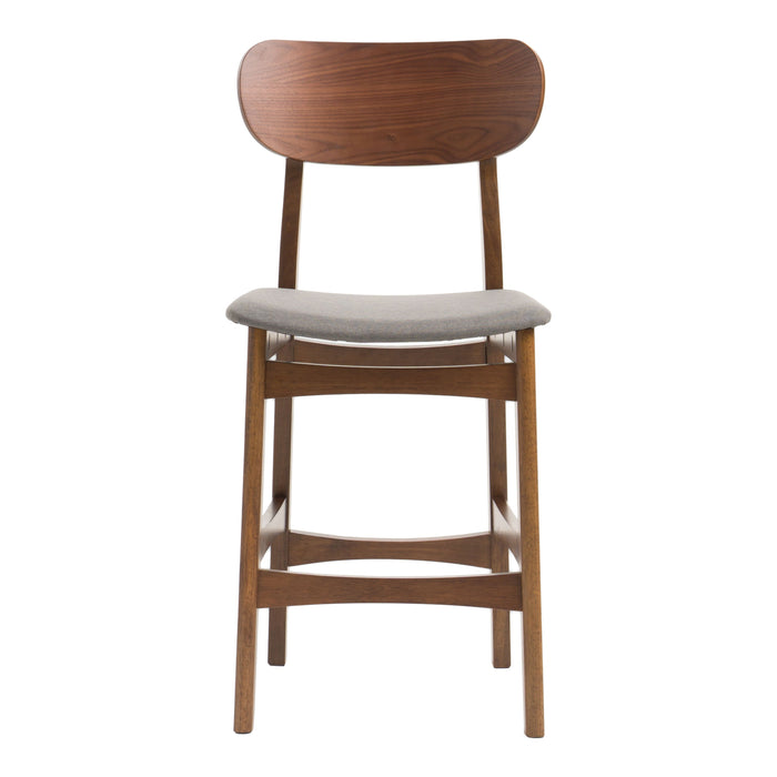 Lynn - Modern Grey & Walnut Counter Chair (Set of 2)