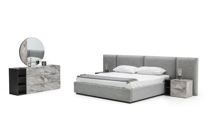 Maranello - Modern Grey Bed Set