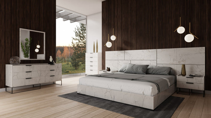 Marbella - Italian Modern White Marble Mirror