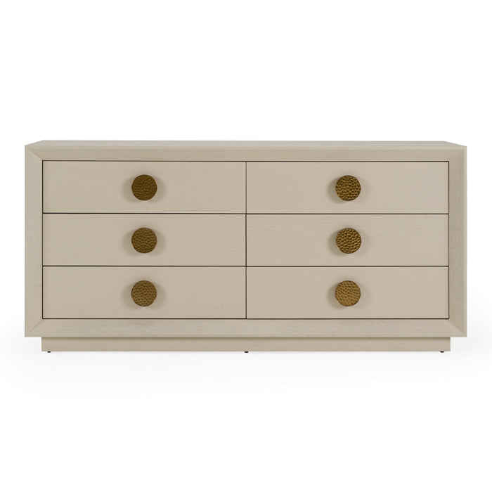 Marjorie - Modern Cream & Brushed Gold Dresser