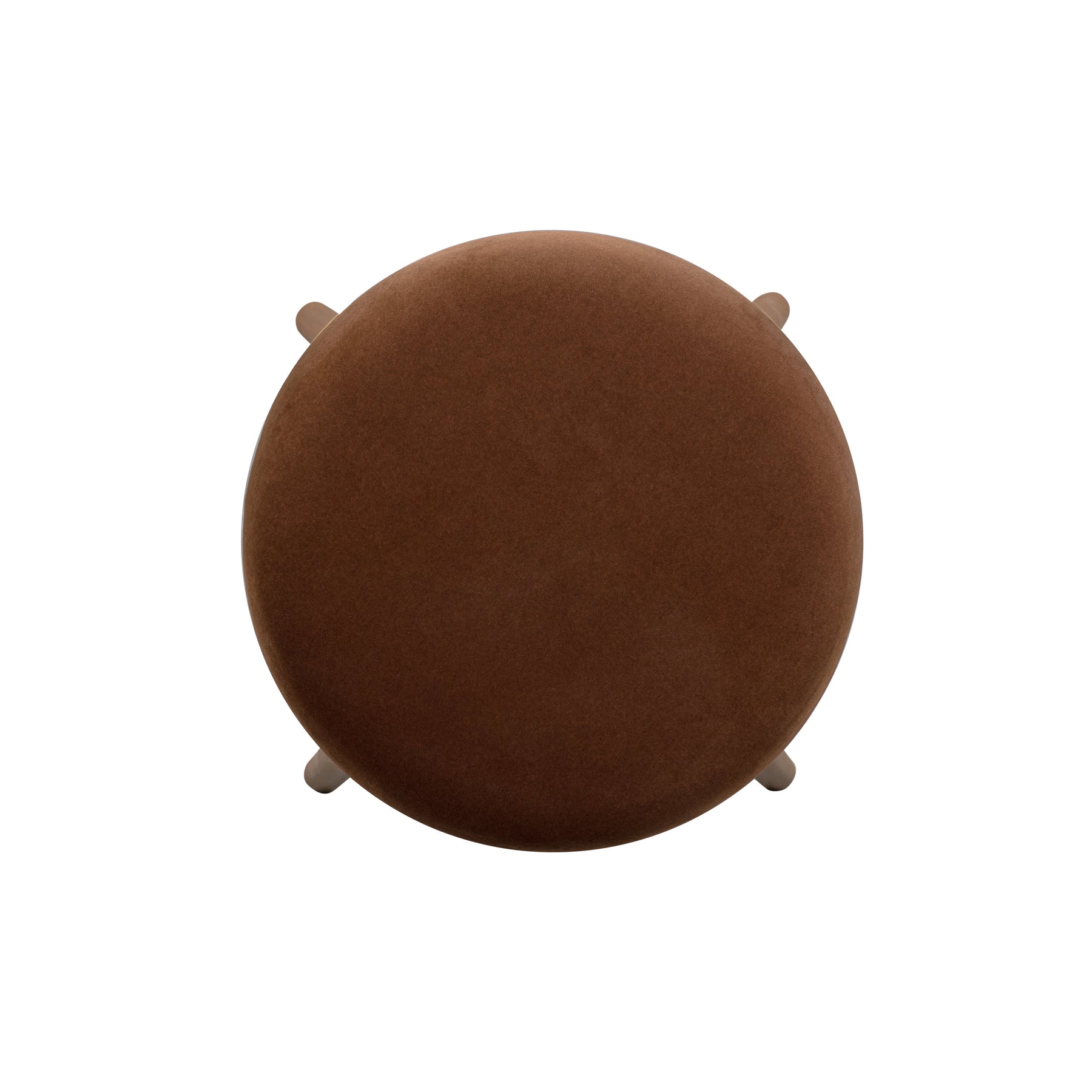 Oodle Bronze Performance Vegan Mohair Light Walnut Bar Stool